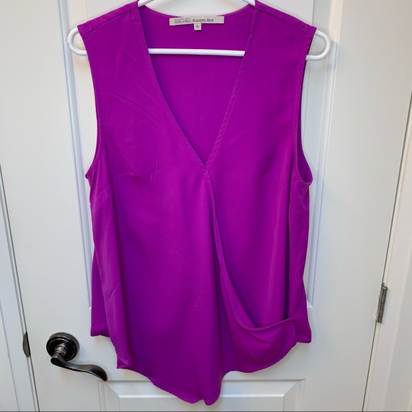 Purple blouse tank Rachel Roy business causal - Picture 2 of 6
